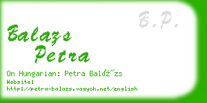 balazs petra business card